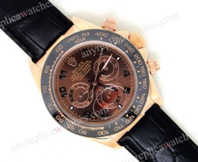 Replica Rolex Daytona Watch Rose Gold Case / Chocolate Dial / Black Ceramic Bezel